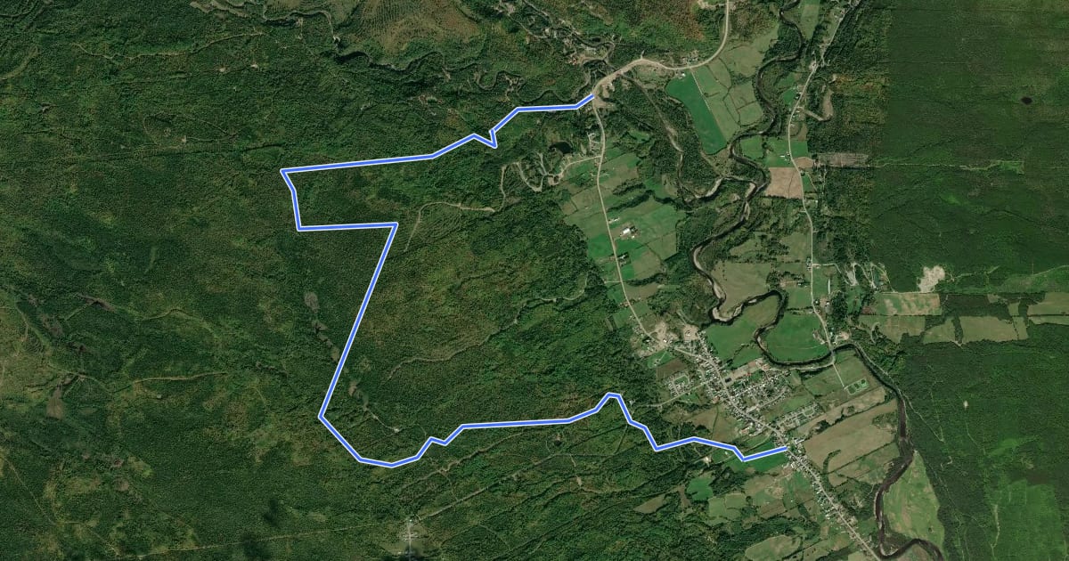 Маршрут Sentier des Pointes на спутниковом снимке