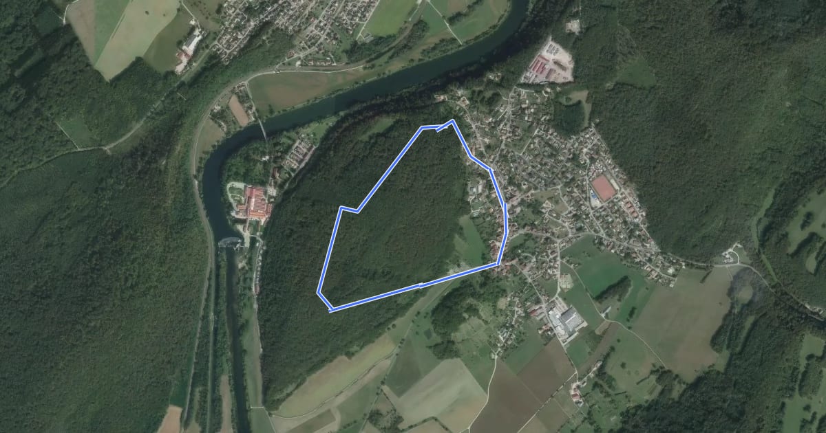 Маршрут Sentier des Richets на спутниковом снимке