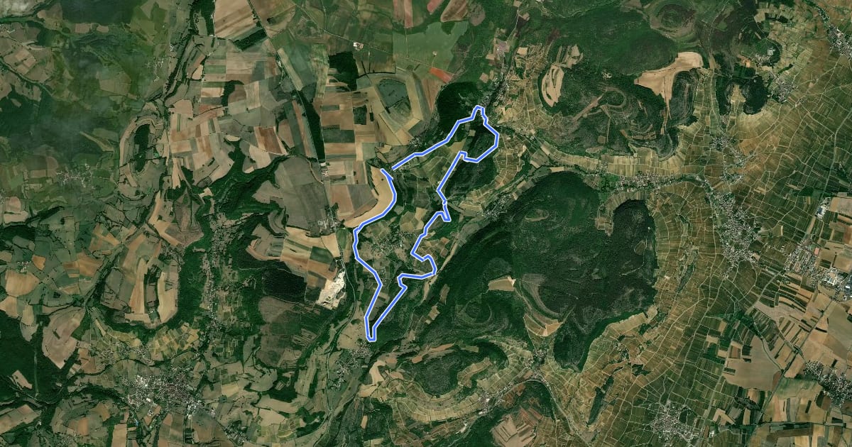Маршрут Sentier des Roches на спутниковом снимке
