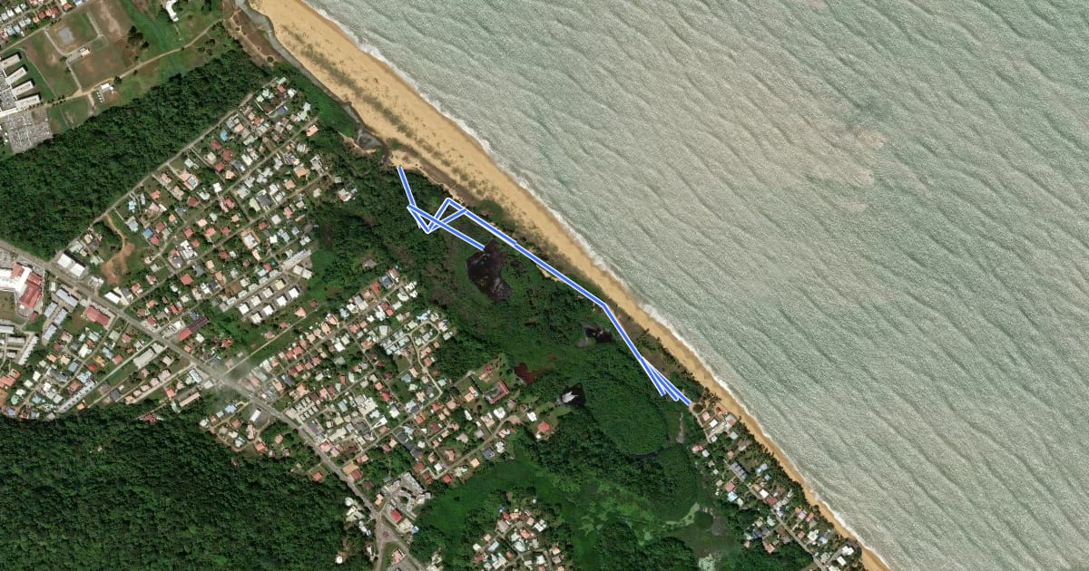 Маршрут Sentier des Salines на спутниковом снимке