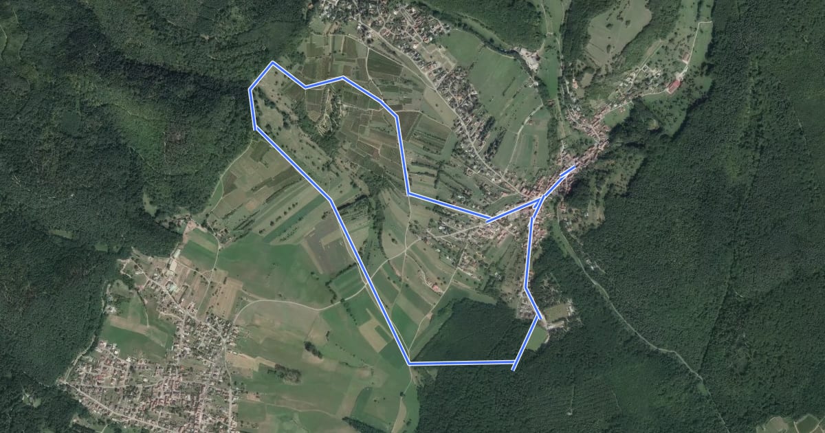 Маршрут Sentier des Sols на спутниковом снимке