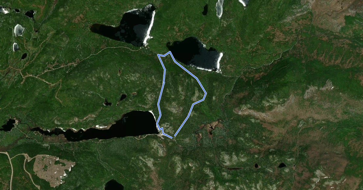 Маршрут Sentier des Sommets на спутниковом снимке