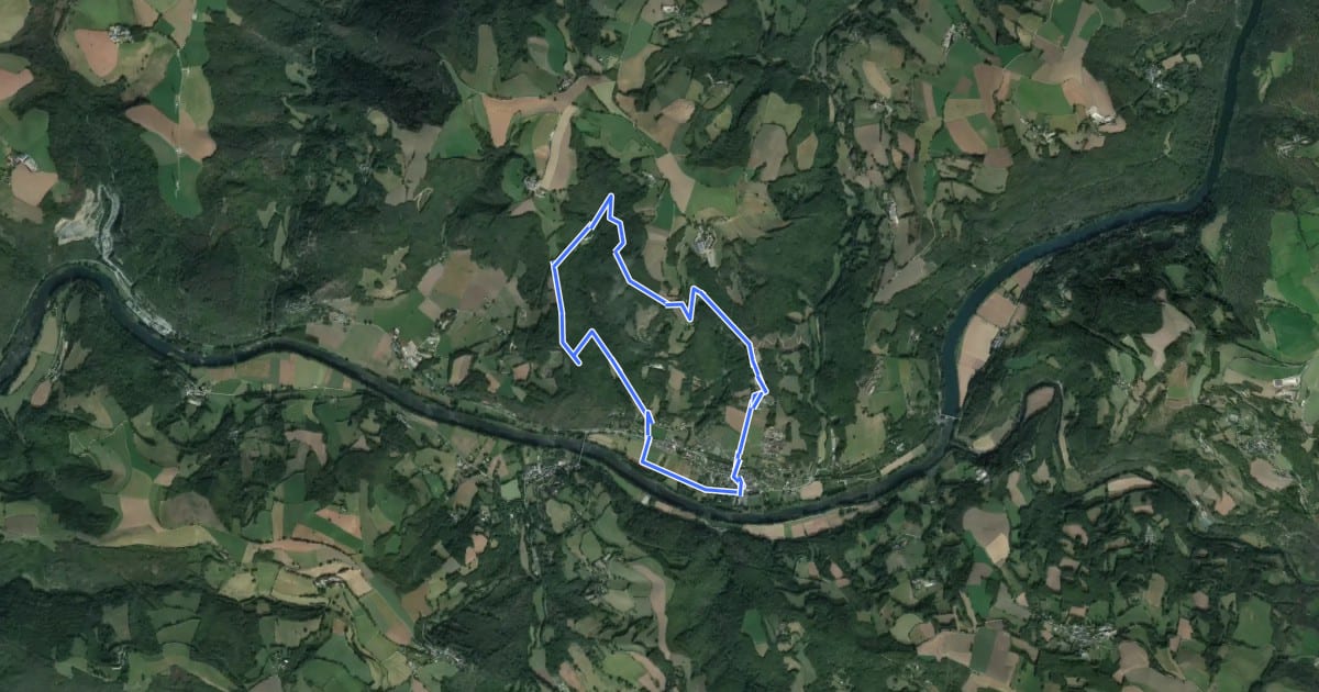 Маршрут Sentier des sources на спутниковом снимке