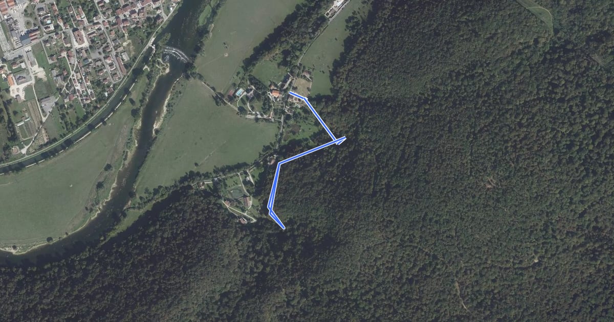 Маршрут Sentier des Sources d'Arcier на спутниковом снимке