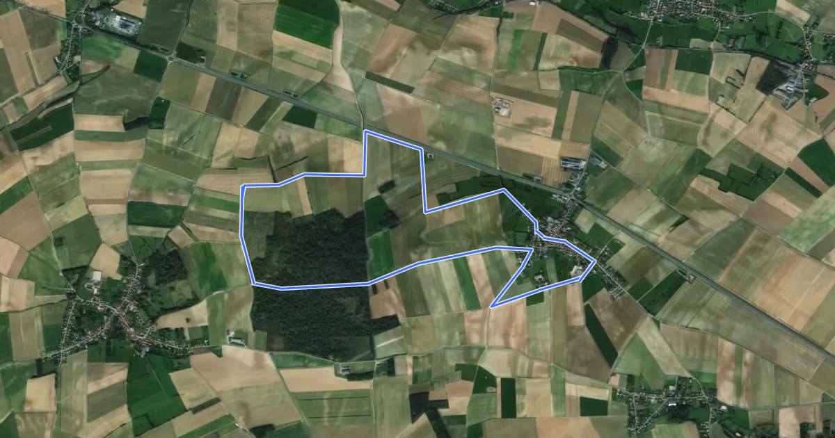 Маршрут Sentier des Templiers на спутниковом снимке