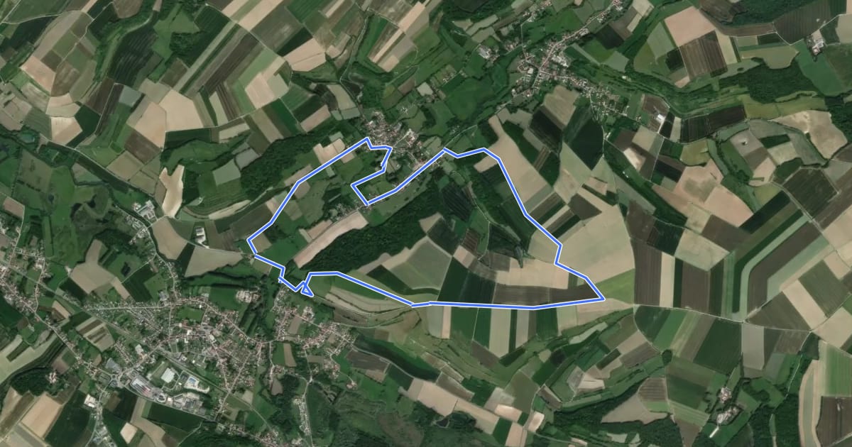 Маршрут Sentier des Templiers на спутниковом снимке