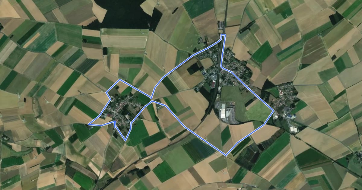 Маршрут Sentier des Trois Pourchains на спутниковом снимке