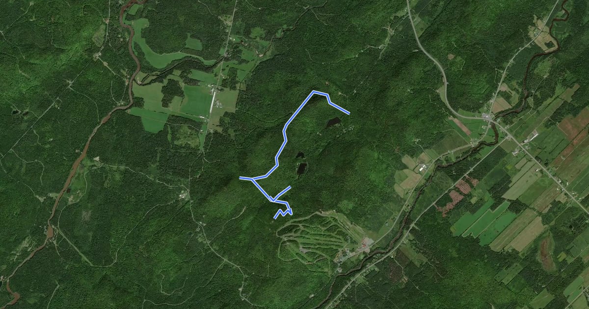 Маршрут Sentier des Urubus на спутниковом снимке