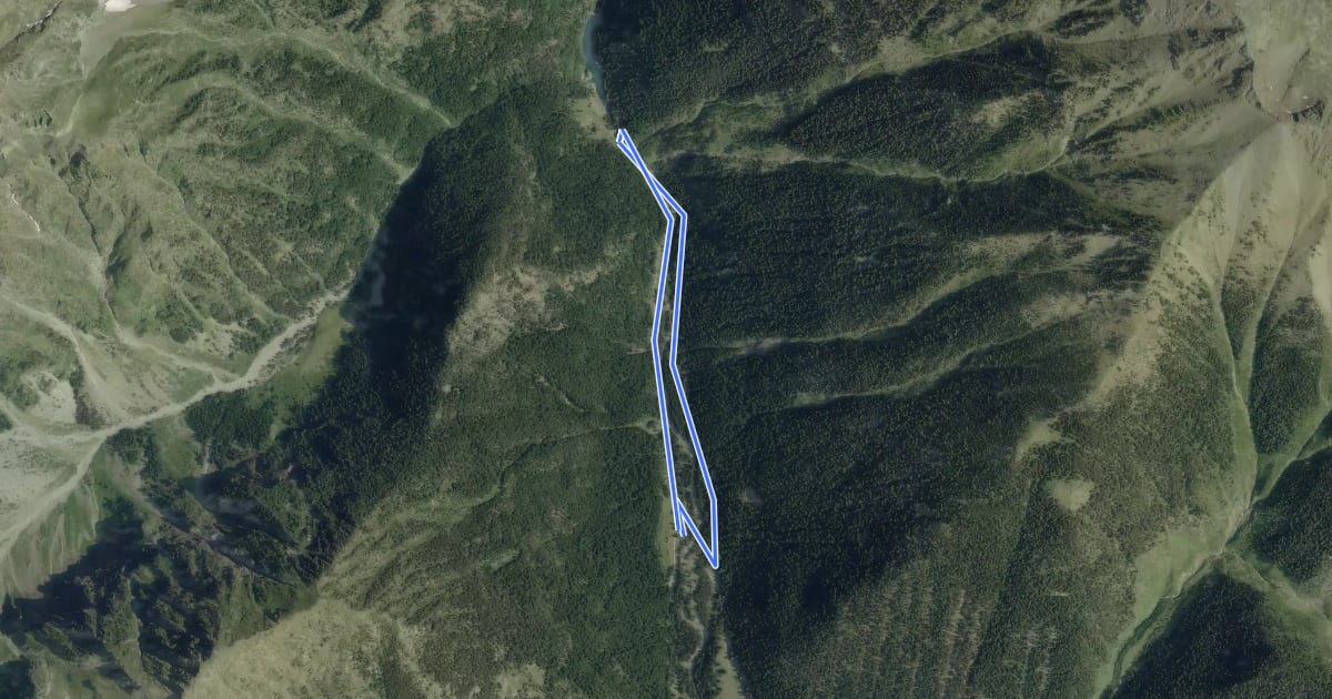 Маршрут Sentier des Vaches на спутниковом снимке