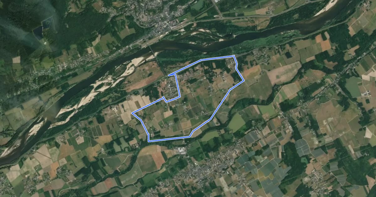 Маршрут Sentier des Varennes - La Chapelle-aux-Naux на спутниковом снимке
