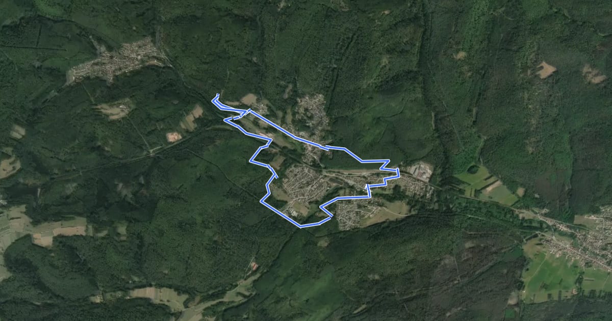 Маршрут Sentier des Verriers Wingen-sur-Moder на спутниковом снимке