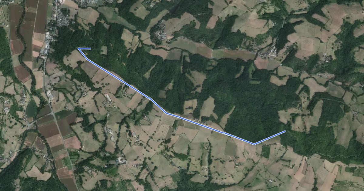 Маршрут Sentier des Vignes на спутниковом снимке