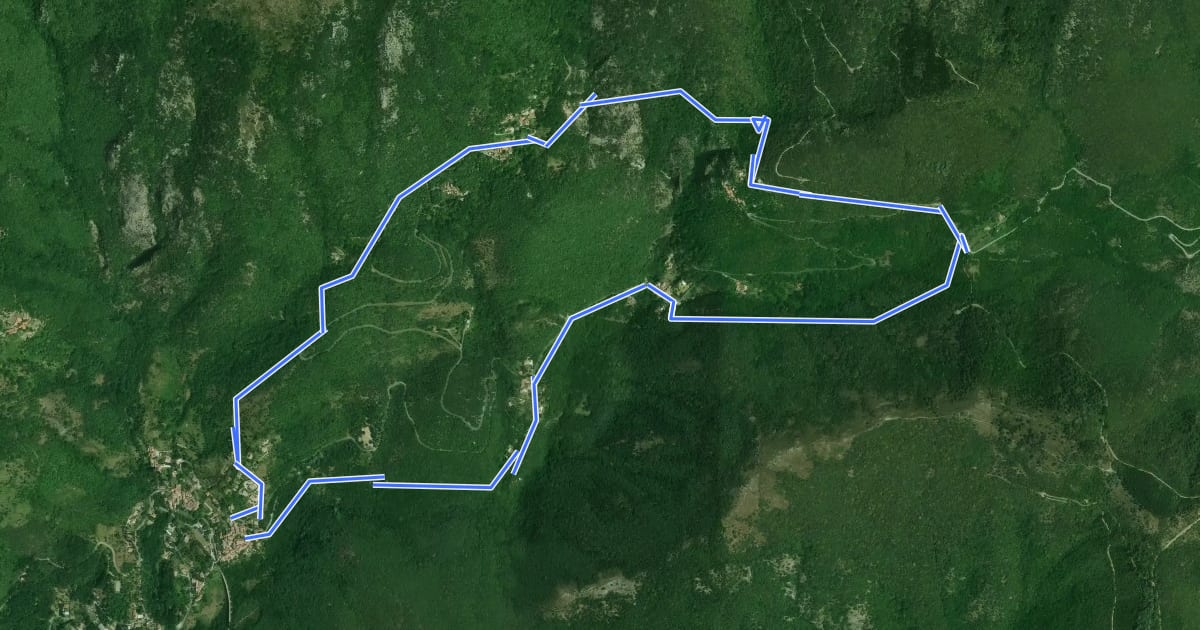Маршрут Sentier du Bavezon на спутниковом снимке