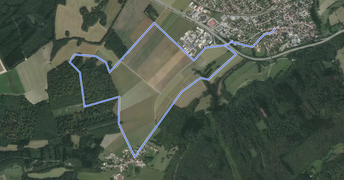 Маршрут Sentier du Bois de la Fougère на спутниковом снимке