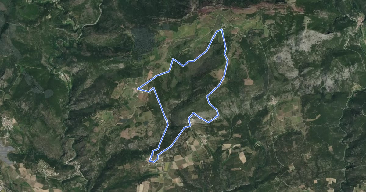 Маршрут Sentier du Bosc Grand на спутниковом снимке