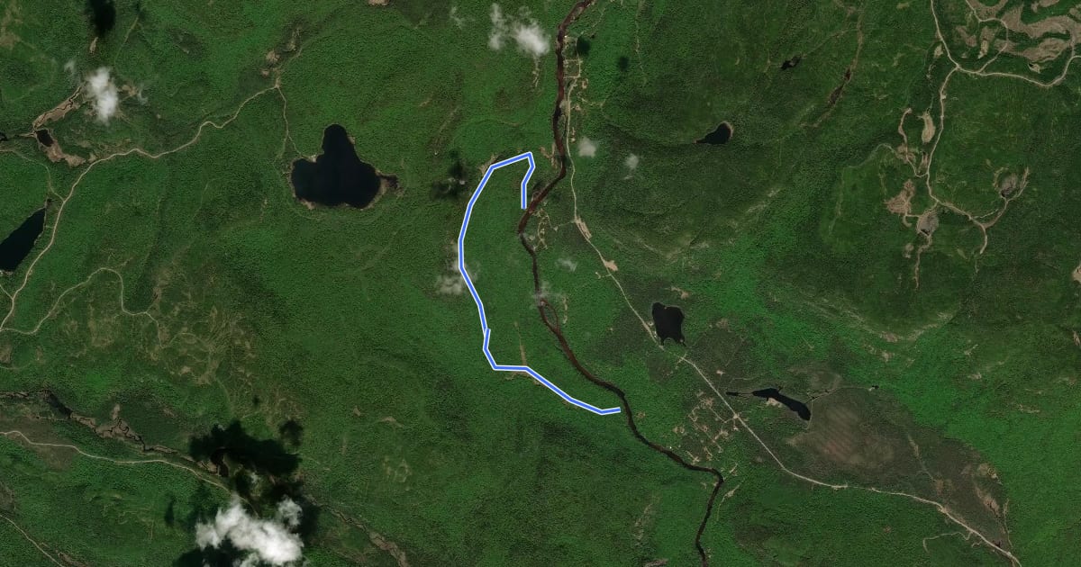 Маршрут Sentier du Castor на спутниковом снимке
