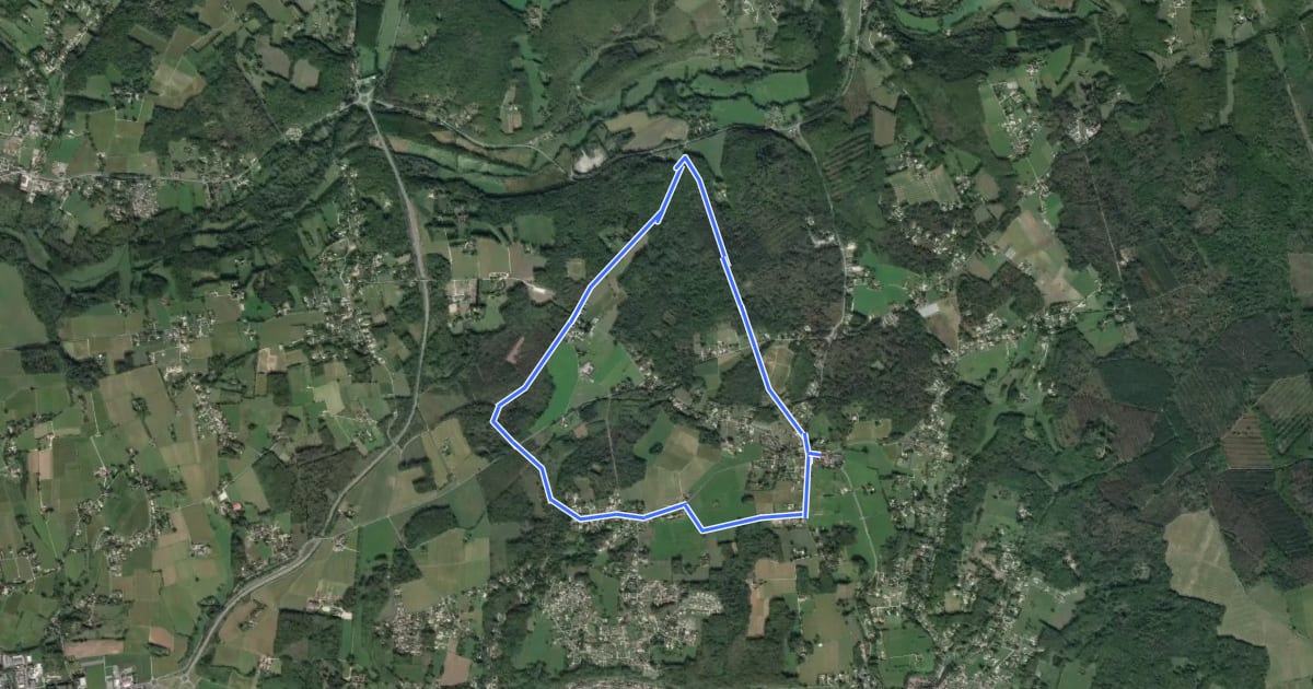 Маршрут Sentier du Chêne на спутниковом снимке