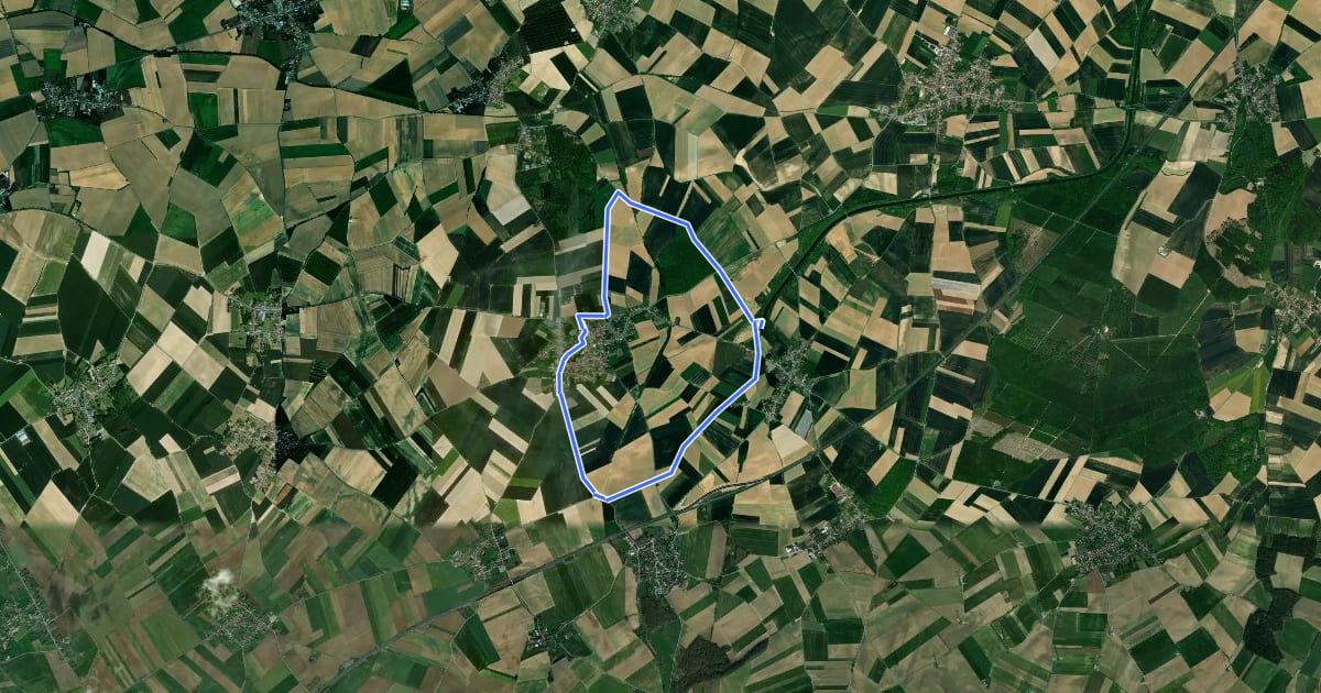 Маршрут Sentier du Ch'tiot Vélu на спутниковом снимке