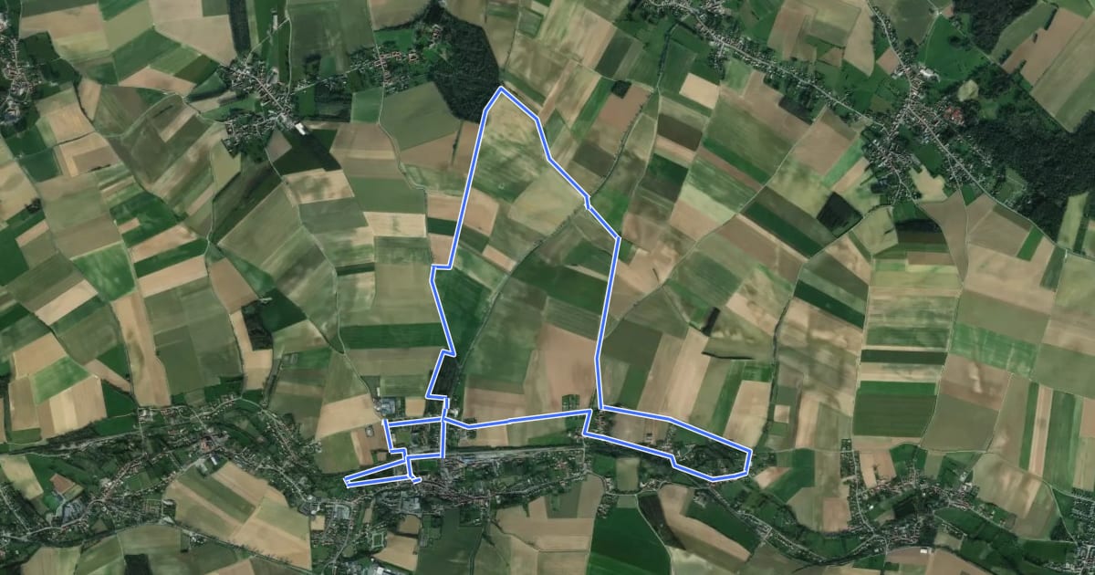 Маршрут Sentier du Chemin Vert на спутниковом снимке