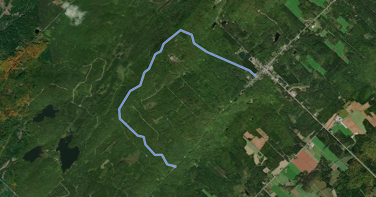Маршрут Sentier du club sportif du mont Bonnet на спутниковом снимке