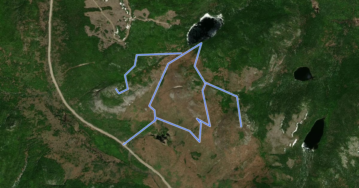 Маршрут Sentier du Dôme на спутниковом снимке