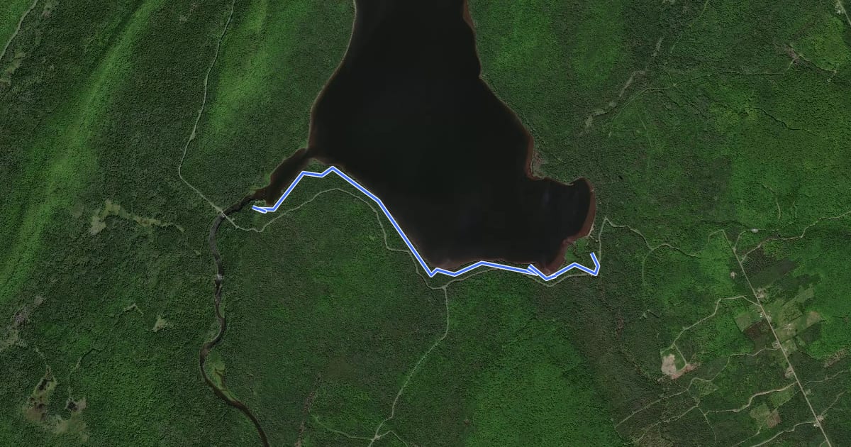 Маршрут Sentier du Draveur на спутниковом снимке