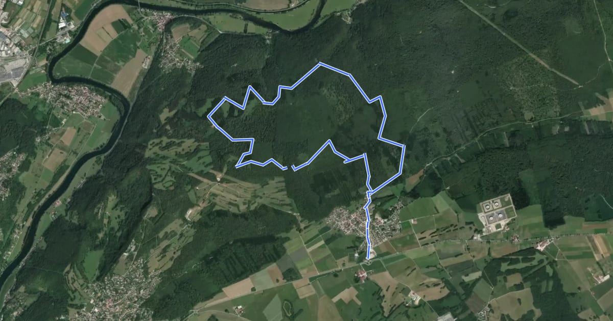 Маршрут Sentier du Fort des Epesses на спутниковом снимке
