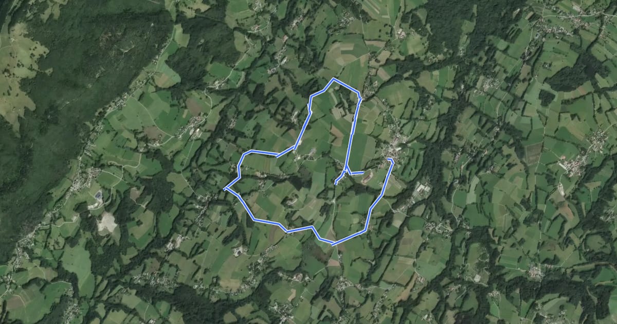 Маршрут Sentier du Four на спутниковом снимке