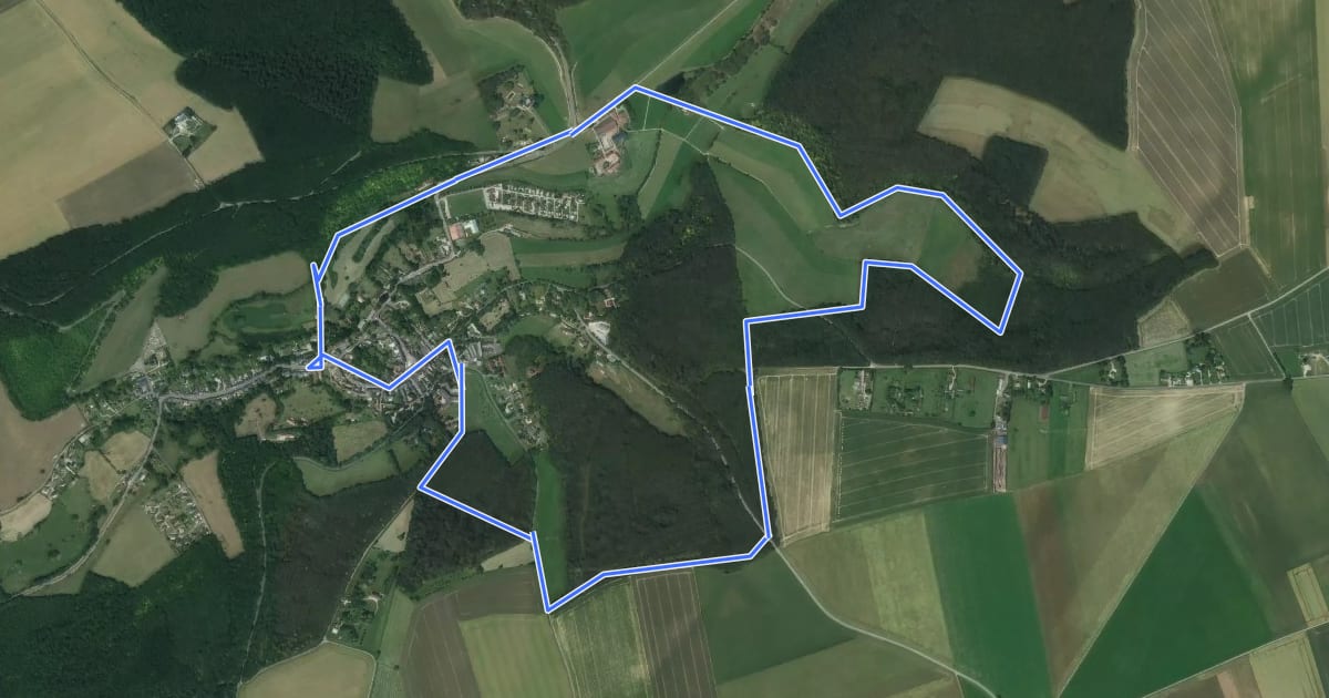 Маршрут Sentier du Four à Chaux на спутниковом снимке