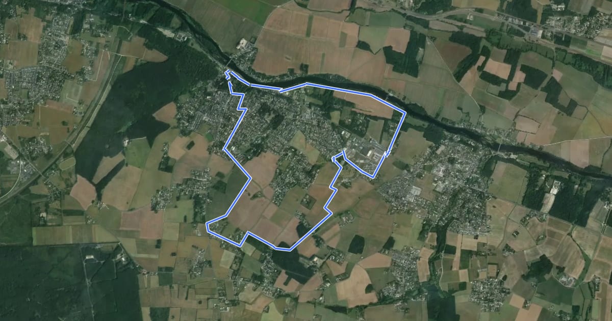 Маршрут Sentier du Futreau - Véretz на спутниковом снимке