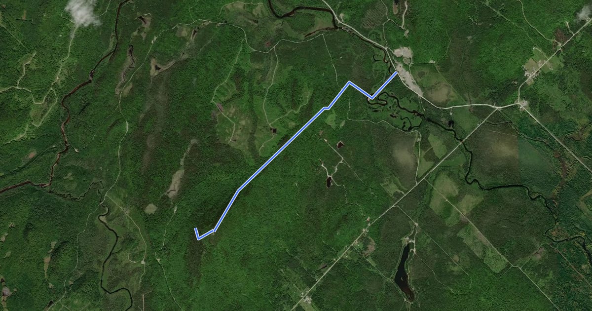 Маршрут Sentier du Garde-feu на спутниковом снимке