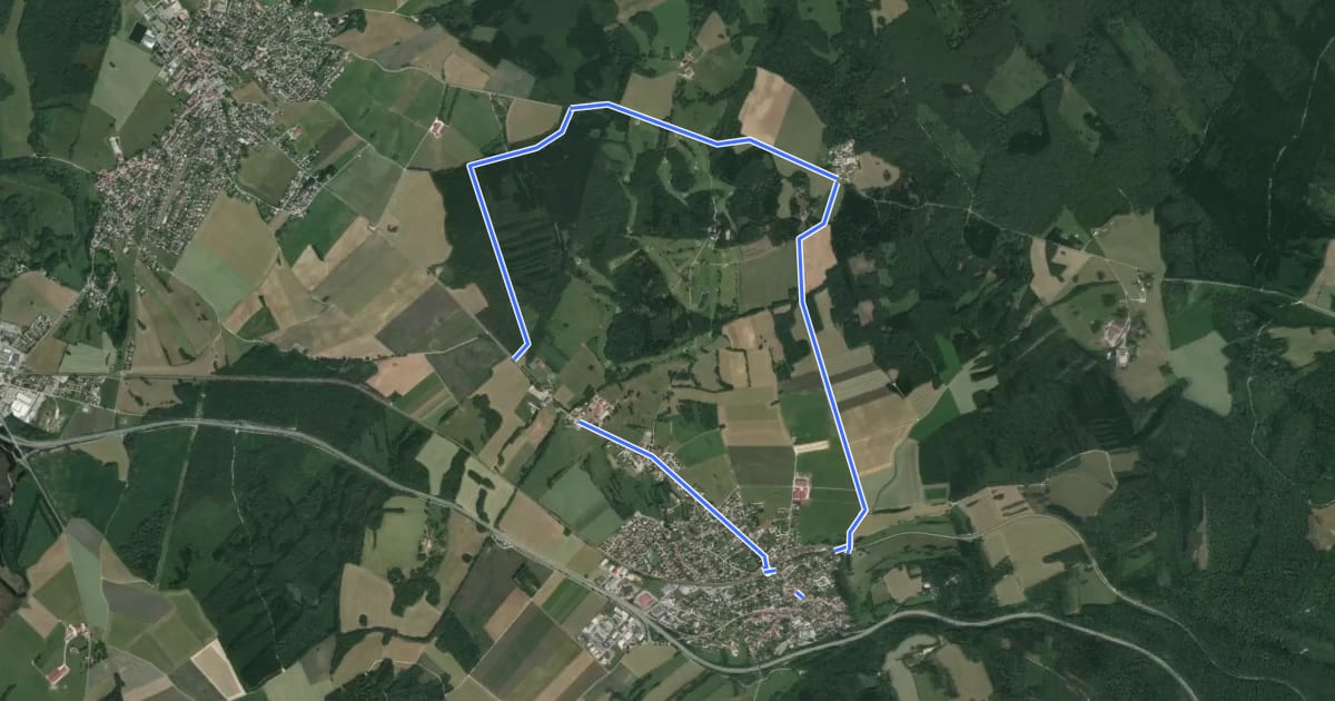 Маршрут Sentier du Golf на спутниковом снимке