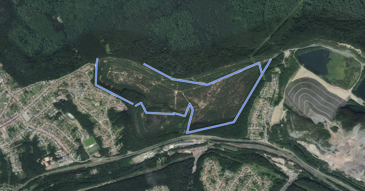 Маршрут Sentier du Grand Duc на спутниковом снимке