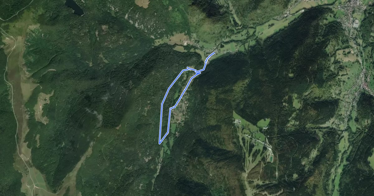 Маршрут Sentier du grand Tétras на спутниковом снимке