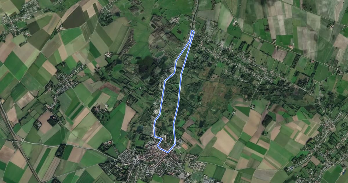 Маршрут Sentier du Halage на спутниковом снимке