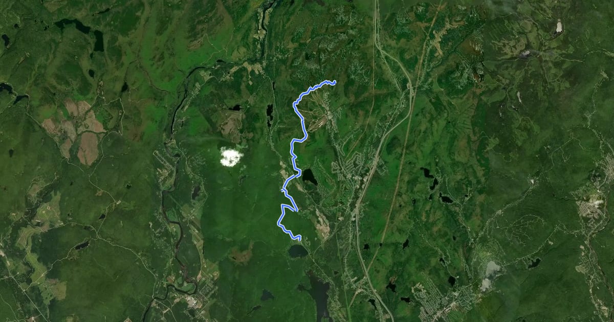 Маршрут Sentier du Hibou Sud на спутниковом снимке