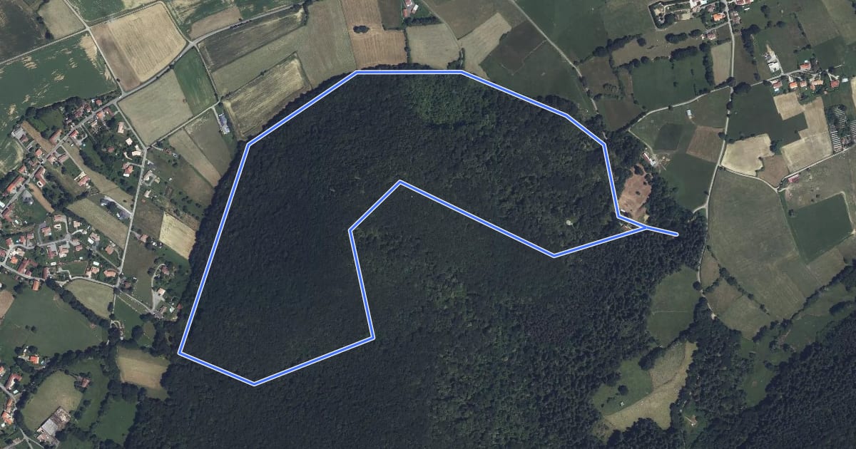 Маршрут Sentier du Houcheton на спутниковом снимке