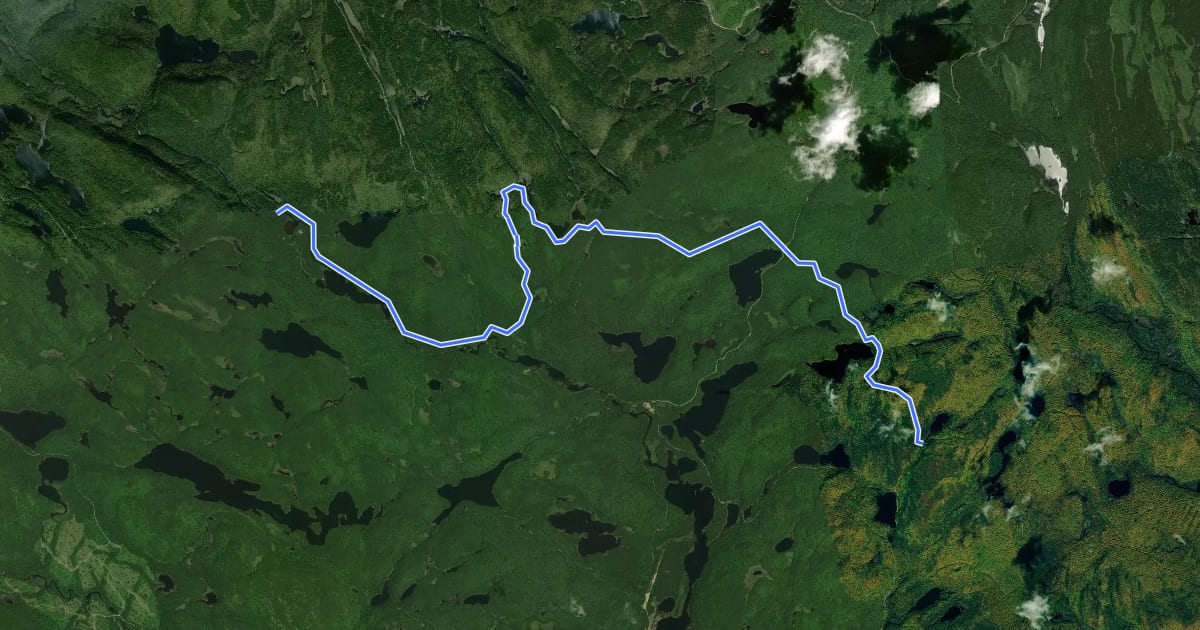 Маршрут Sentier du Lac Joe на спутниковом снимке