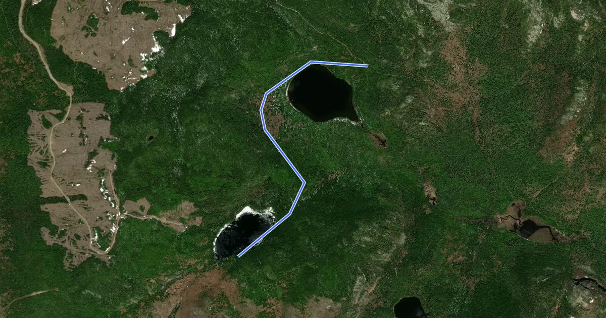 Маршрут Sentier du Lac à la Main на спутниковом снимке