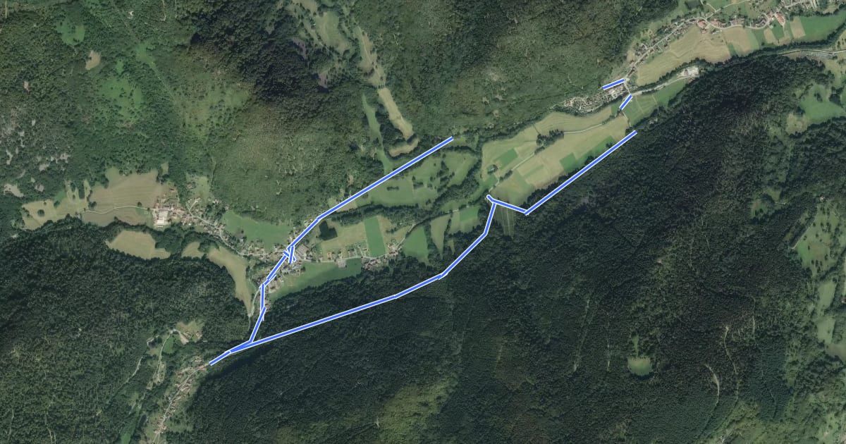 Маршрут Sentier du Lièvre на спутниковом снимке
