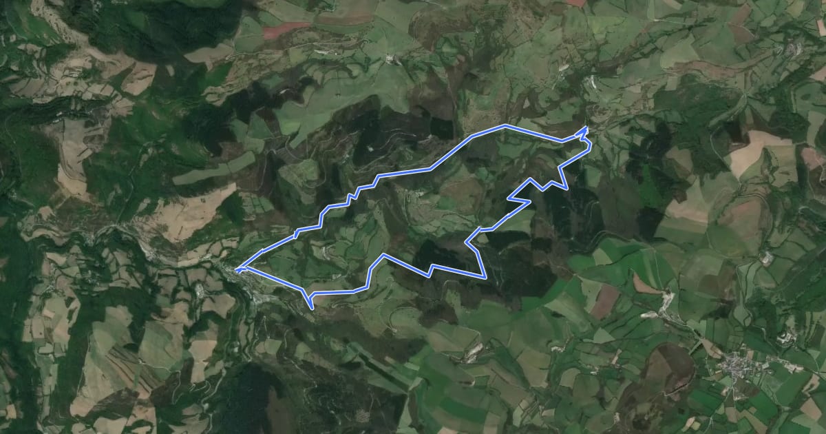 Маршрут Sentier du Liamou на спутниковом снимке