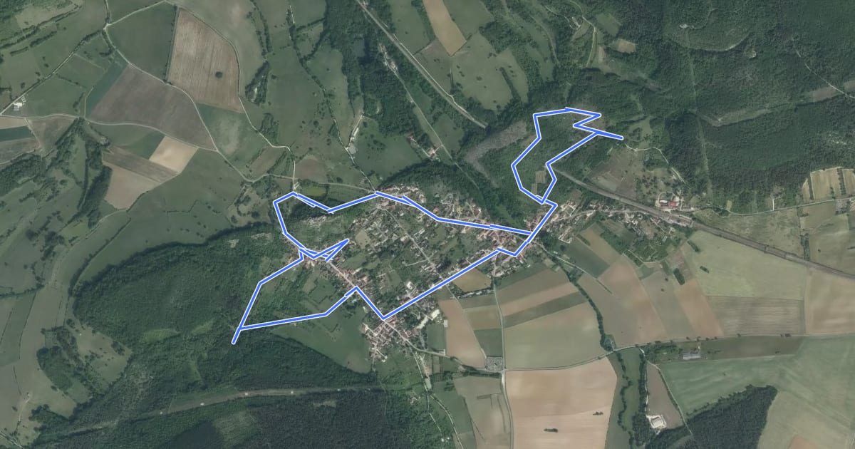 Маршрут Sentier du Mâlain на спутниковом снимке