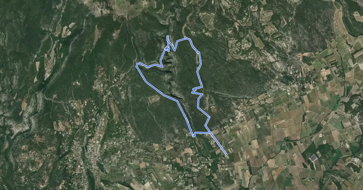 Маршрут Sentier du Maquis de Gordes par Véroncle на спутниковом снимке