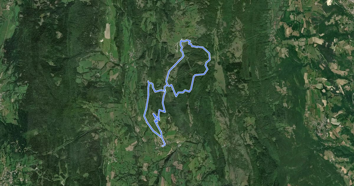 Маршрут Sentier du Maquis de Retord на спутниковом снимке