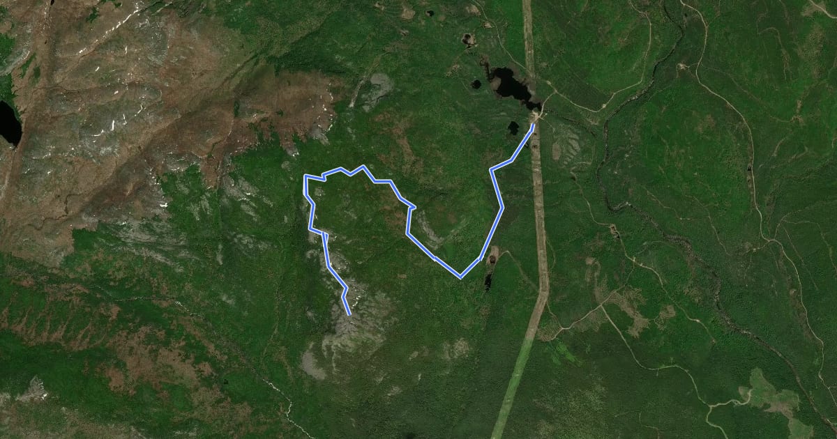 Маршрут Sentier du Morios на спутниковом снимке