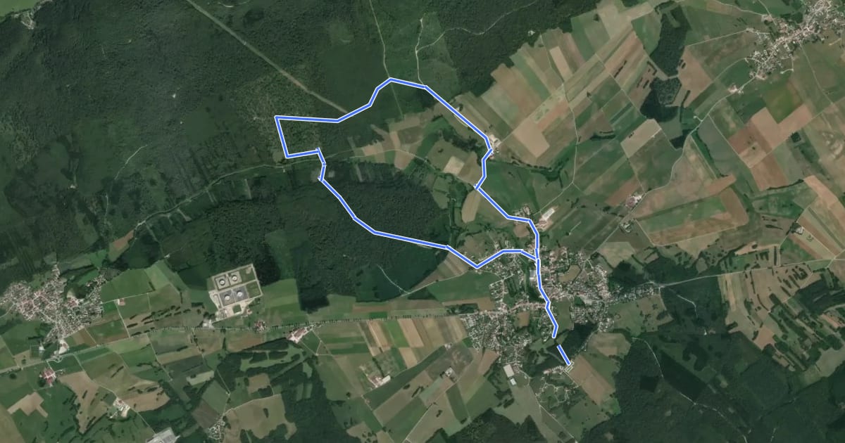 Маршрут Sentier du Moulin на спутниковом снимке