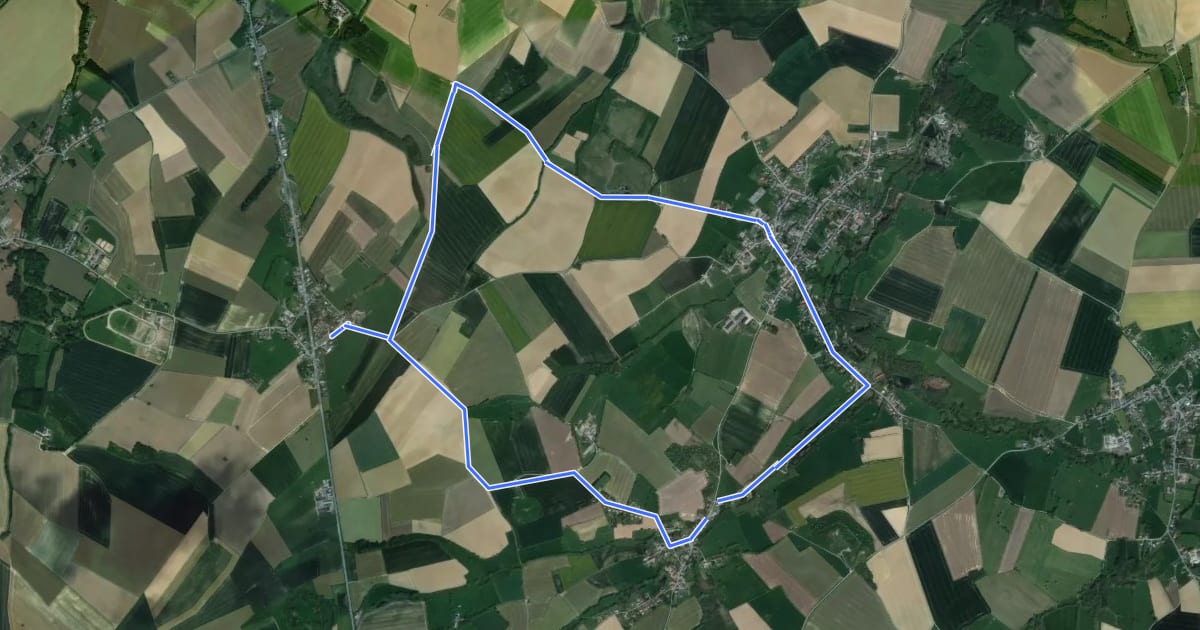 Маршрут Sentier du Moulin de la Salmagne на спутниковом снимке