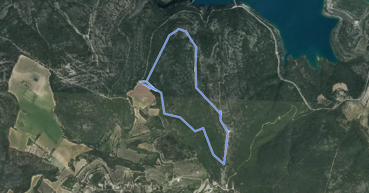 Маршрут Sentier du museau de la colline на спутниковом снимке