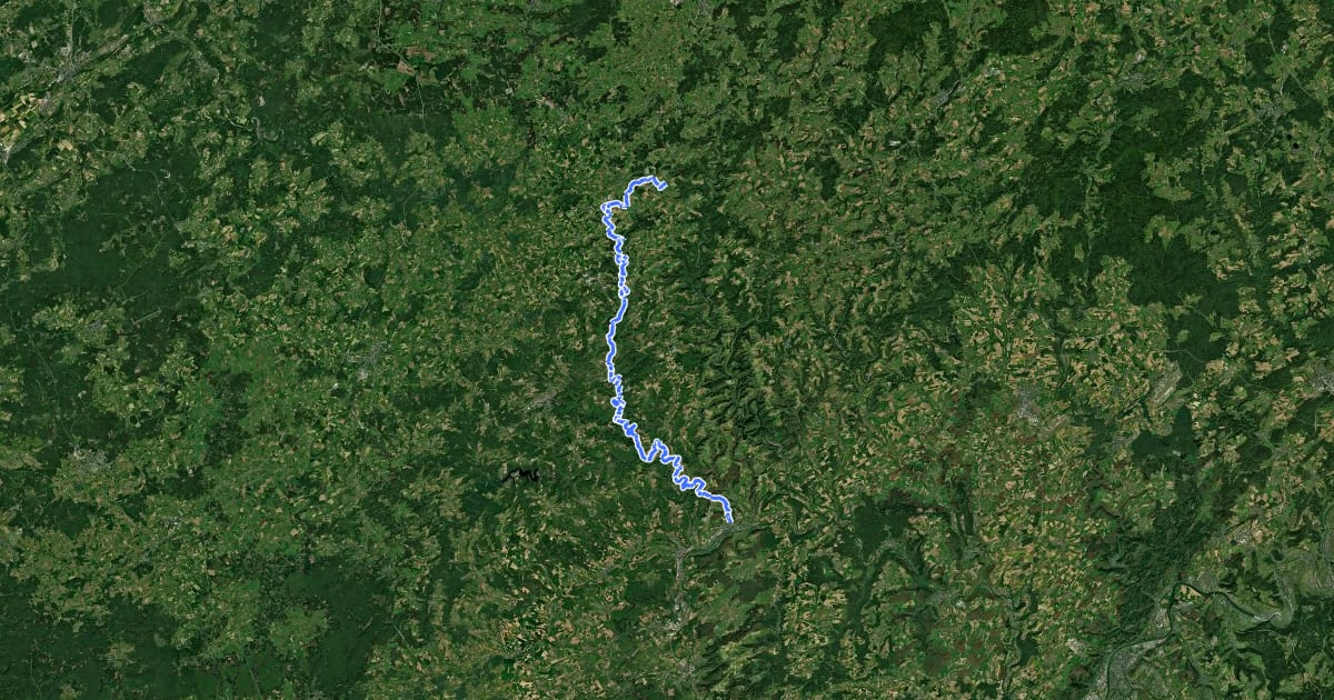 Маршрут Sentier du Nord на спутниковом снимке