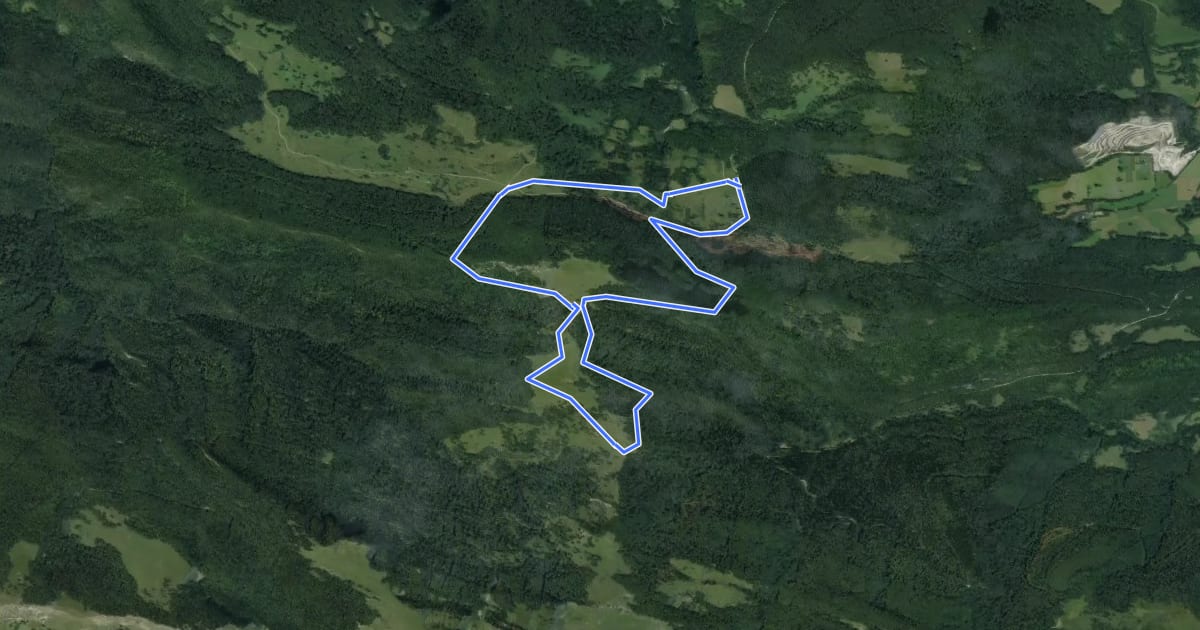 Маршрут Sentier du Pacte des Loups на спутниковом снимке